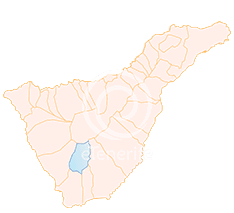 Map showing the location of Vilaflor in Tenerife